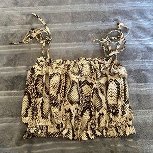 Snakeskin tank top with adjustable straps